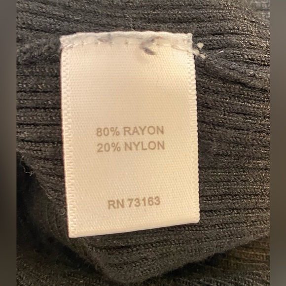 Cable & Gauge Stripe Sweater Cowl Neck Black with brown White Stripes  M. - Picture 6 of 6